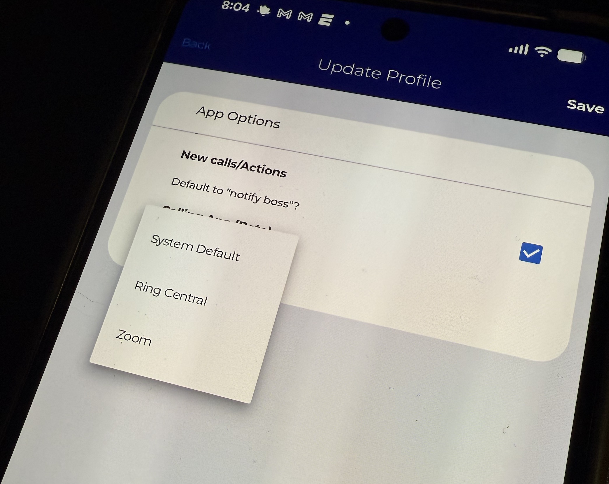 Mobile App Dialing by VoIP